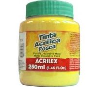 Tinta acrílica fosca acrilex 250 ml amarelo ouro 505