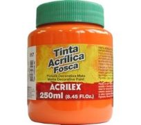 Tinta acrílica fosca acrilex 250 ml laranja 517