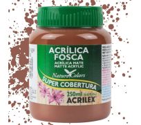 Tinta acrílica fosca acrilex 250 ml marrom 531