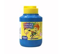 Tempera guache acrilex 250ml azul