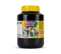 Tempera guache acrilex 500ml preta