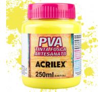 Tinta fosca PVA acrilex 250ml cor amarelo limão 504