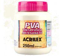 Tinta fosca PVA acrilex 250ml cor amarelo pessego 538