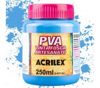 Tinta fosca PVA acrilex 250ml cor azul celeste 503