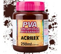 Tinta fosca PVA acrilex 250ml cor chocolate 814
