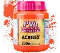 Tinta fosca PVA acrilex 250ml cor laranja 517
