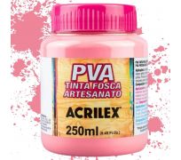Tinta fosca PVA acrilex 250ml cor rosa chá 16721