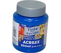 Tinta fosca para tecido acrilex 250ml 501 azul turquesa