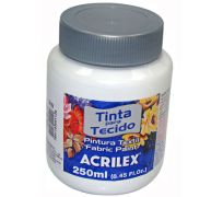 Tinta fosca para tecido acrilex 250ml 519 branco 