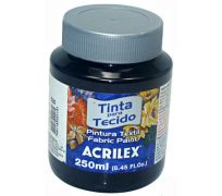 Tinta fosca para tecido acrilex 250ml 520 preto