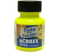 Tinta para tecido Acrilex 37ml amarelo  