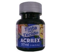 Tinta para tecido Acrilex 37ml preto 520