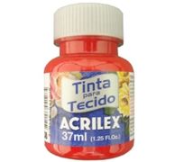 Tinta para tecido Acrilex 37ml vermelho escarlate 508