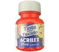 Tinta para tecido Acrilex 37ml vermelho 