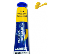 Tinta acrylic colors acrilex 20 ml amarelo cadmio 324