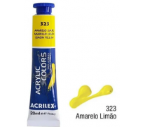 Tinta acrylic colors acrilex 20 ml amarelo limão 323