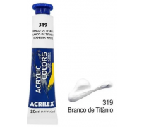 Tinta acrylic colors acrilex 20 ml branco 319