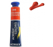 Tinta acrylic colors acrilex 20 ml vermelho cadmio Claro 343
