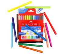 Caneta Faber Castell - Hidrográfica Vai e Vem C/ 12 Cores (Ref:150112VVZF)