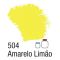 Tinta acrílica fosca acrilex 37ml amarelo limão 504